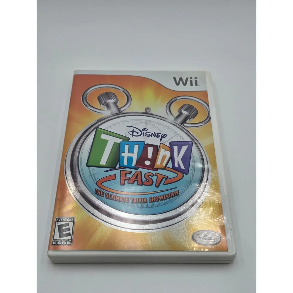Disney TH!NK Fast The Ultimate Trivia Showdown Nintendo Wii Game CIB